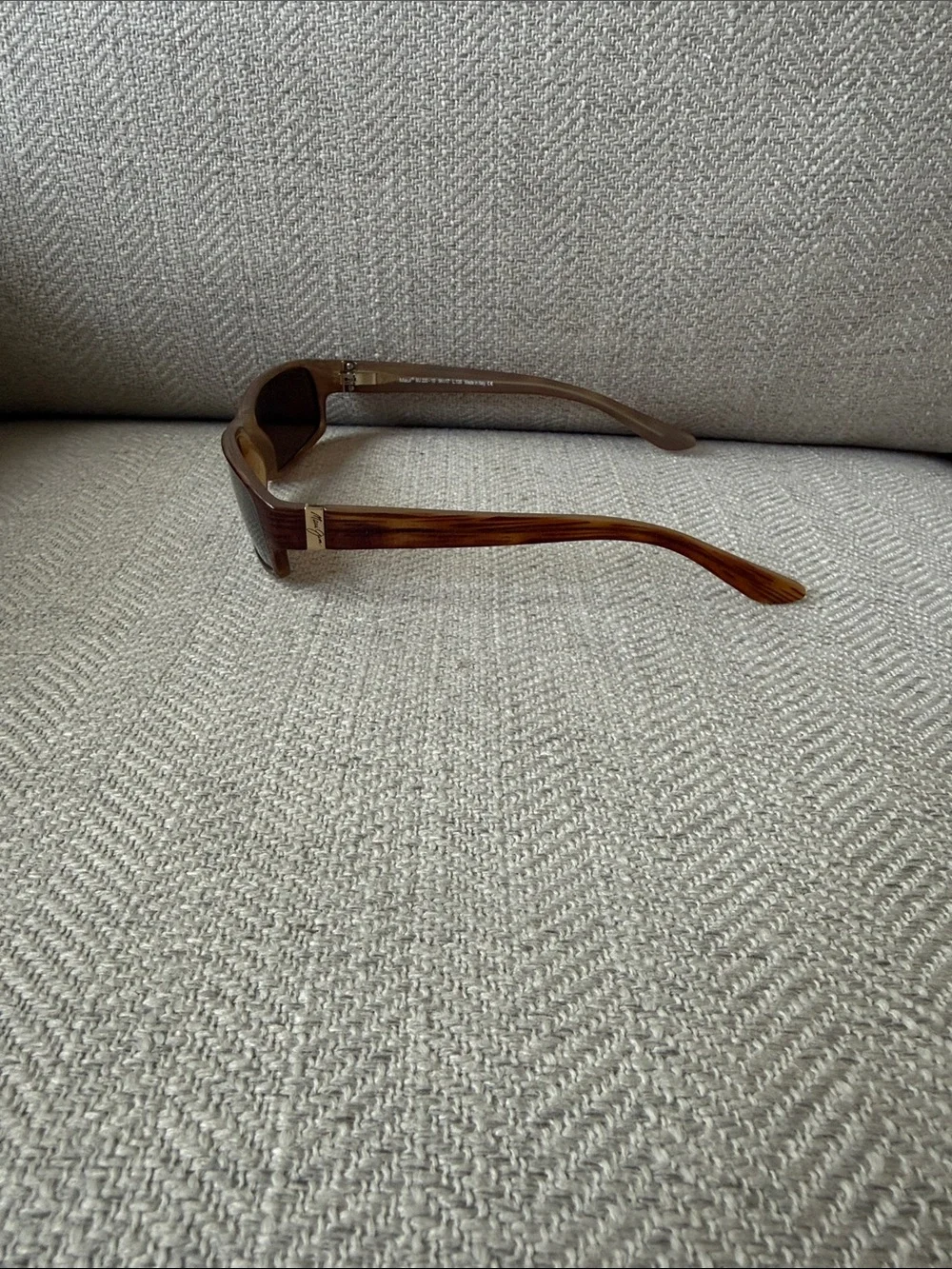 Maui Jim Tortoiseshell Brown Rectangle Sunglasses with Dark Lenses